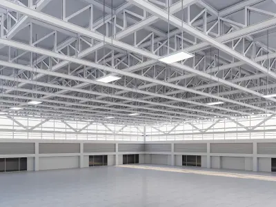 Lowpoly warehouse 11 Low-poly 3D model