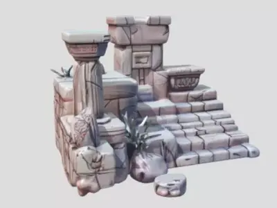 Stone Slope by Tripo Free 3D model