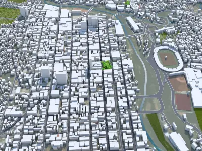 Tegucigalpa Honduras 20km Low-poly 3D model