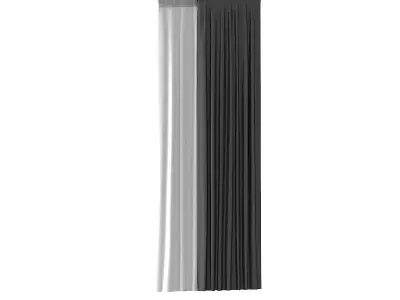 curtain pleated Free 3D model