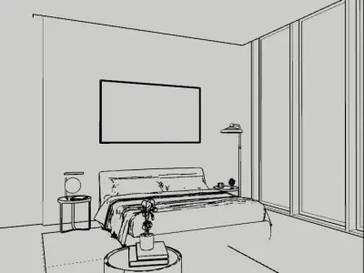 Melbourne Bedroom of M1 3D model