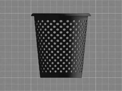 Low poly Trash Bin Low-poly 3D model