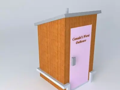 Canada Worst Outhouse with trailer hitch attachment Free 3D model