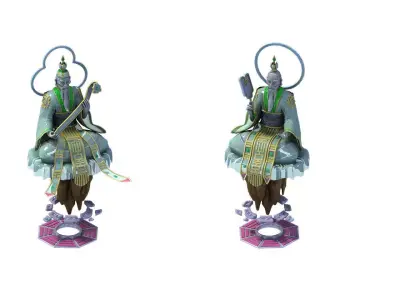 Game model - mirror Yao Yao jade statue 3D model