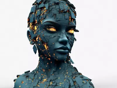 Cybernetic Humanoid High Detail 3D model