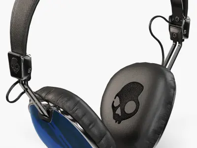 Skullcandy Navigator Royal Blue headphones Low-poly 3D model
