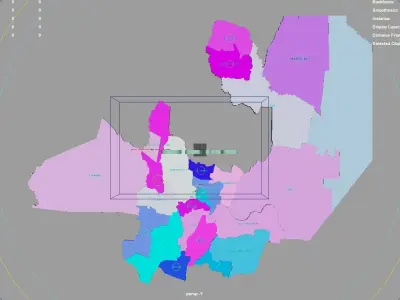 Salta  Argentina map region geography political geographic 3D model
