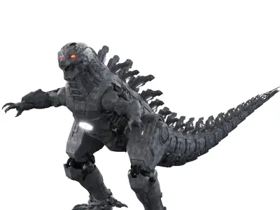 Mechzila Giant in Action Low-poly 3D model