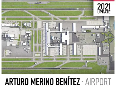 Santiago Airport Low-poly 3D model