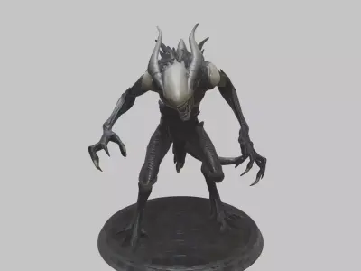 Alien Creature Monster Figure Low-poly 3D model