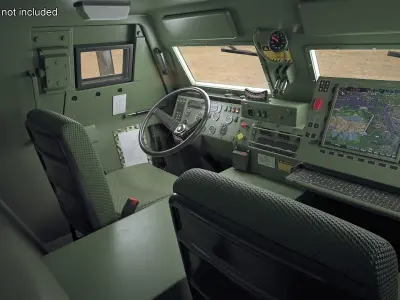 Armored Mobile Command Center Truck 3D model
