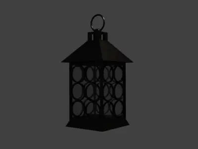 lantern with candle 3D model purchase