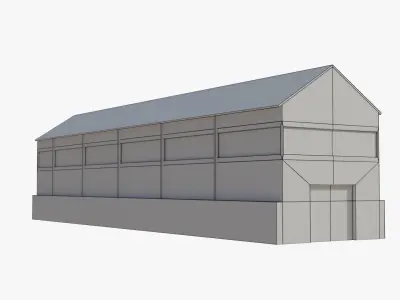 Warehouse 4 Low-poly 3D model purchase