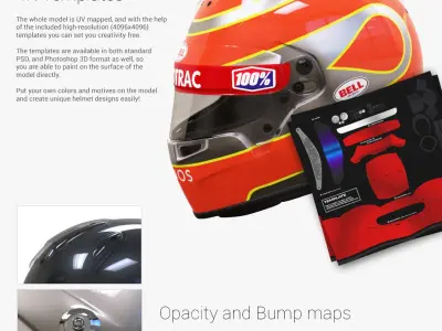  Bell HP7 Style Racing Helmet 