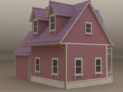 Cartoon House  3D model buy