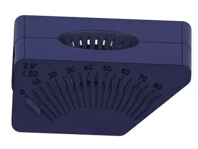 3D Printable Pipe Marking Multi Blocks 2-5 Inch 1-5D CLR 3D print model