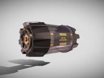 Sci-fi Matter Container Low-poly 3D model