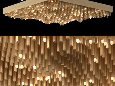 False wooden ceiling 3D model