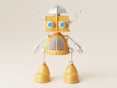 Robot V20 Low-poly 3D model