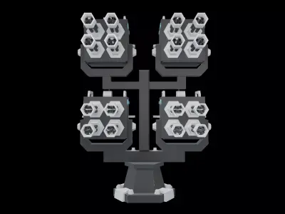 Tower Defence Mechanical v7 002 Low-poly 3D model