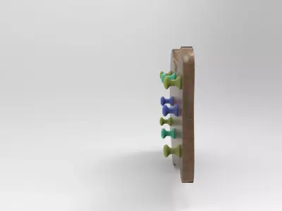 Bool Wall Mounted Rack Low-poly 3D model