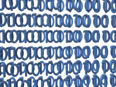 Binary 3D Style Background V2 002 3D model