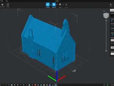 Old school building HO scale resin 3D printing 3D print model