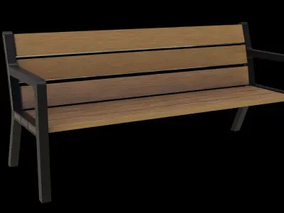 Chair Garden Low-poly 3D model