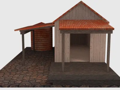 Rusty Old Shack - Game Ready Low-poly 3D model