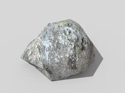 low poly rock Low-poly 3D model