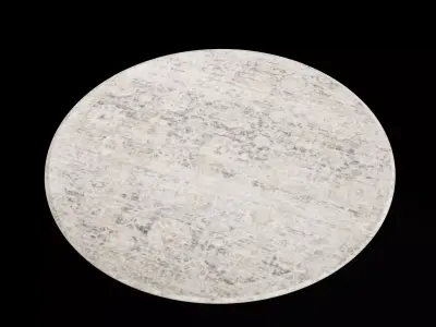 Round Carpet Low-poly 3D model