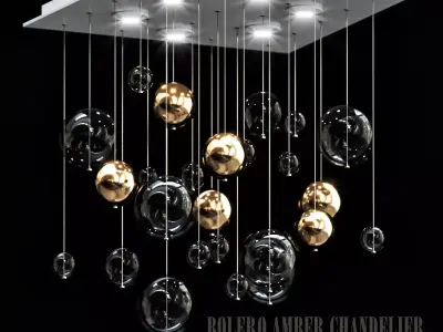 BOLERO AMBER CHANDELIER  3D model