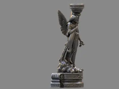 church candle holder statue  3D model