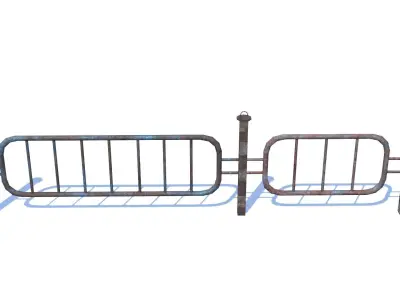 Old Rusty Fence Low-poly 3D model