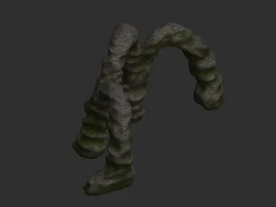 Triple Arch - Moss 1 Low-poly 3D model