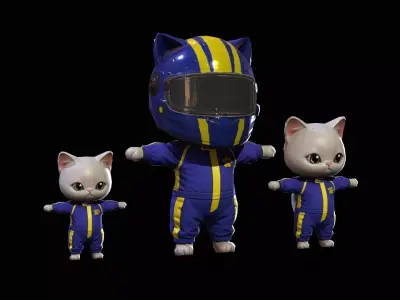 Cats2Pack2 Low-poly 3D model