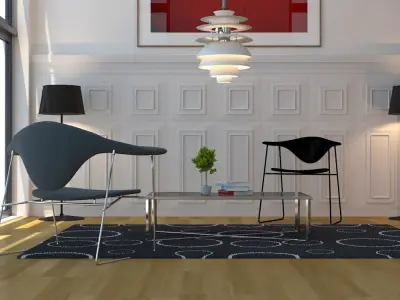 GUBI Masculo lounge chair 3D model