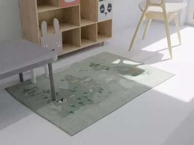 rug for childrens room  3D model