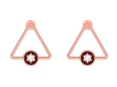 10 Triangle Minimalist Italian Light wt women earrings 3dm stl  3D Model Pack