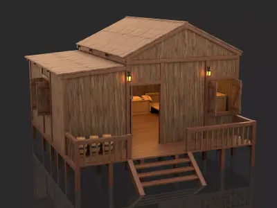 Medieval Fantasy House 06 3D model