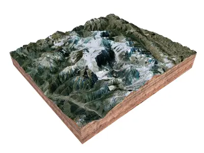 Gonggar Mountain Tibet China 3D model