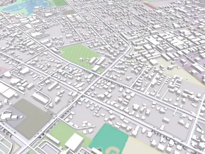 Cityscape Hilo Hawaii 3D model