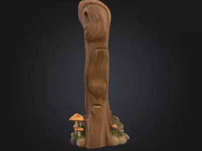 Enchanted Tree Doorway Mystical Fantasy Low-poly 3D model