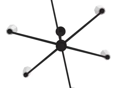 Progress lighting tosca six light chandelier 3D model