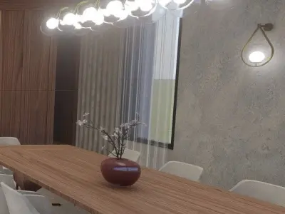 Glass Globe Lighting Chandelier 3D model