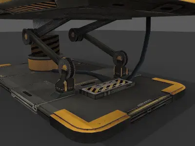 Sci Fi Hologram Table Low-poly 3D model