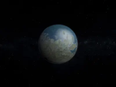 Alien Planet 03 Low-poly 3D model