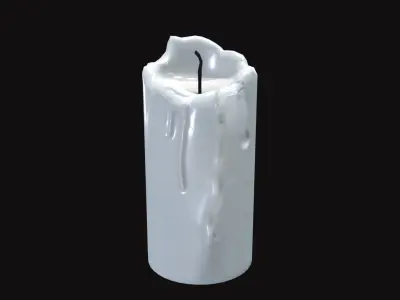 Medieval Candle V01 Low-poly 3D model