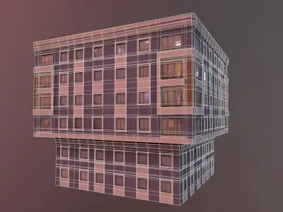 Architectural Building-9 Low-poly 3D model