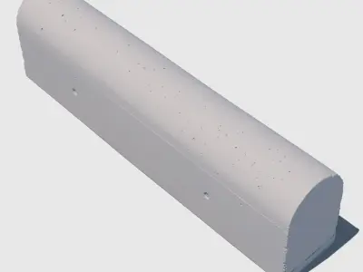 Concrete Road Barrier 3D model